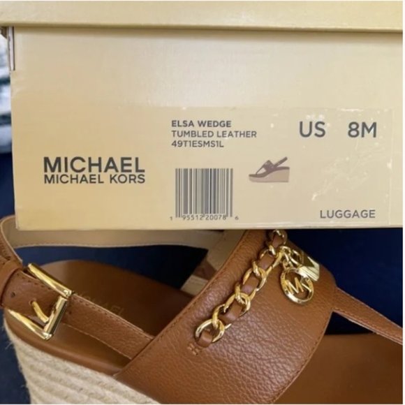 Michael Kors Elsa Wedge Tumbled Leather Luggage WMNS - Picture 16 of 16